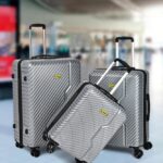 Wrogn Vivid-Light-Weight & Durable Polycarbonate Silver Hard Luggage Check-In Suitcase 8 Wheels – 28 Inch