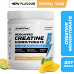 Wellcore Micronised Creatine Monohydrate | Lab Tested | Enhanced Absorption | 100% Pure Creatine(307 G, Tropical Tango)