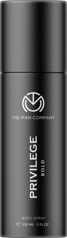 The Man Company Deodorant For Men – Privilege Bold | Premium Fragrance | Long-Lasting Freshness | Perfect For Everyday Use | Protects Against Body Odour | Makes You Bold & Fearless | Bergamot, Cinnamon & Musk Deodorant Spray  –  For Men(150 Ml)