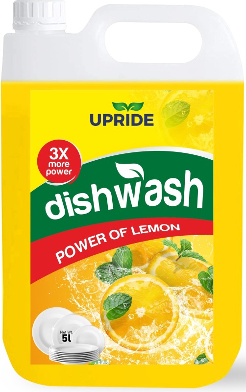 Upride Lemon Dish Wash Gel For Cleansing Stains, Oil, Grease And Bacteria Dish Cleaning Gel(Lemon, 5 L)