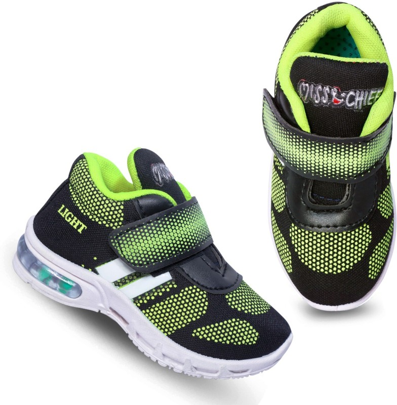 Miss & Chief Boys & Girls Velcro Walking Shoes(Green, 3 To 3.5 Years)