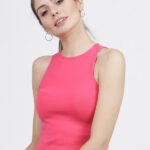 Tokyo Talkies Casual Sleeveless Solid Women Pink Top