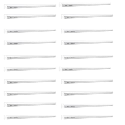 Philips Slimline Advance 25-Watt 2500-Lumen Metal Batten Tubelight (Pack Of 20) (Natural White) (Study Room Specialist)