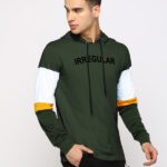 Jump Cuts Printed Men Hooded Neck Green, White T-Shirt