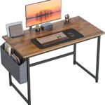 Cubiker Computer Desk, Home Office Writing Study Desk, Modern Simple Style Laptop Table With Storage Bag (32 Inch, Deep Brown)
