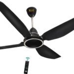 Kuhl Brise E4 Stylish Power Saving 5 Star 1400 Mm 4 Blade Ceiling Fan(Bldc Motor With Remote | Black | Pack Of 1)