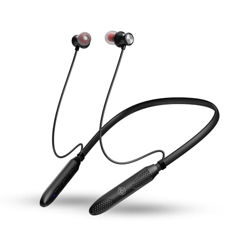 Ooge Tune 15 Wireless Neckband (Black) Bluetooth 5.3, Type-C Fast Charging, 2500H Standby, Magnetic Earbuds, Deep Bass Audio, Lightweight & Comfortable Fit, Sweatproof In-Ear Headphones