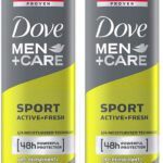 Dove Men+Care Sport Active + Fresh Dry Spray Antiperspirant Deodorant (Pack Of 2) Deodorant Spray  –  For Men(300 Ml, Pack Of 2)