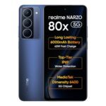 Realme Narzo 80X 5G (Deep Ocean,6Gb+128Gb) | Dimensity 6400 5G Chipset | 6000Mah Long-Lasting Battery | 45W Fast Charge | 120Hz Eye Comfort Display | Ip69 Top-Tier Waterproof