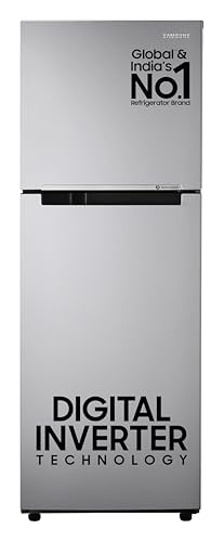 Samsung 236 L, 2 Star, Digital Inverter, Frost Free Double Door Refrigerator (Rt28C3032Gs/Hl, Gray Silver)