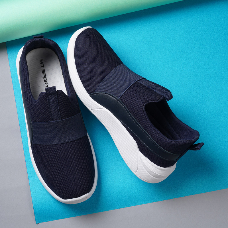 M7 By Metronaut M7-St Premium Slip-On Running Shoes For Men(Navy , 10)