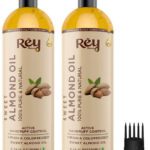 Rey Naturals Almond Hair Oil 100% Pure (Badam Oil) Virgin & Cold Pressed For Hair & Skin Hair Oil(200 Ml)