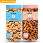 41 Foods Dry Fruits Combo Pack Of Cashews Almonds | Badam Kaju (150X2) 300 Gm Almonds, Cashews(2 X 150 G)