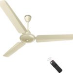 Atomberg Ameza | High Air Delivery | Low Noise | Classic Design | 5 Star 1200 Mm 3 Blade Ceiling Fan(Bldc Motor With Remote | Sea Sand Ivory | Pack Of 1)