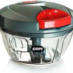 Gopi By Gopistore 3 Stainless Steel Blade, Powerful Mini Handy Quick 450 Ml (Gray) Vegetable & Fruit Chopper(1 Chopper)