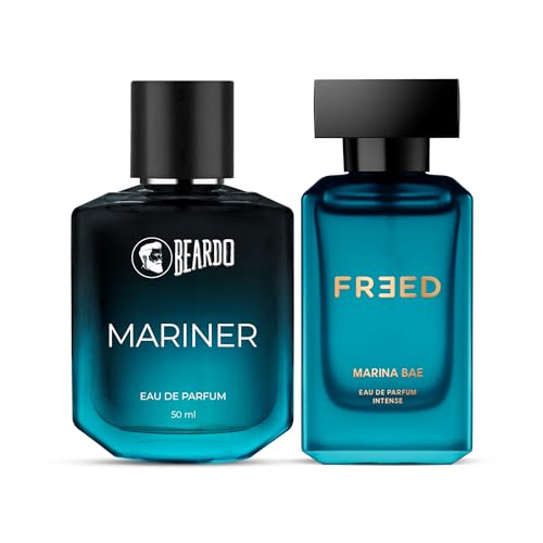 Beardo Mariner Perfume & Freed Marina Bae Perfume Edp Set Of 2 | For Men & Women | Anniversary Gift For Couple Special | Wedding Gift For Couples | Christmas Gift For Men | Gift For Friends