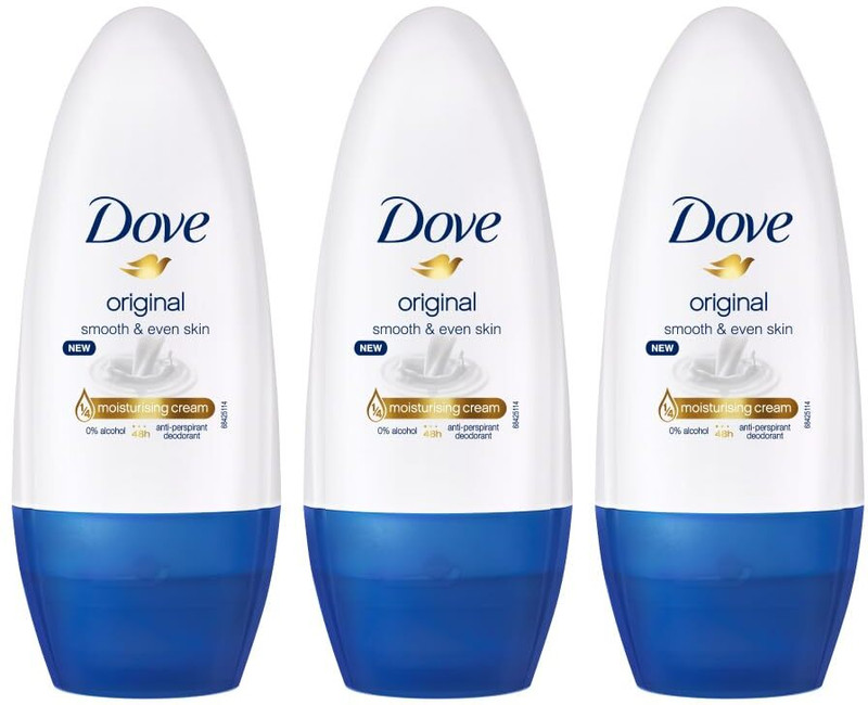 Dove Original-Moistcream-Deo Deodorant Roll-On  –  For Women(50 Ml, Pack Of 3)