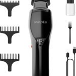 One Plus Op 991 Cordless Professional Hair Clipper Dual Led Titanium Coated Blade Trimmer 150 Min  Runtime 4 Length Settings(Black)