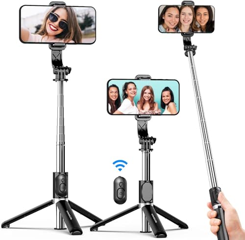 Kratos K1 Selfie Stick With Tripod Stand,Extendable Selfie Stick For Mobile Phone With Bluetooth Remote,3-In-1 Multifunctional Design For Redmi/Xiaomi/Oneplus/Samsung/Oppo/Vivo And All Phones