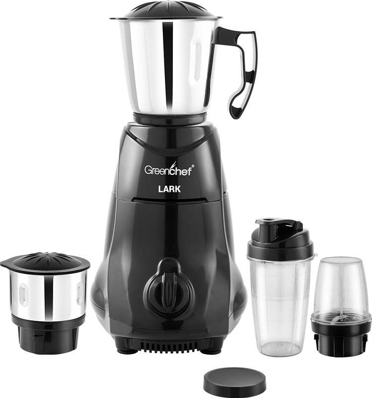 Greenchef Lark 550 W Juicer Mixer Grinder(Lark 550 Watts | 4 Jars | Black)