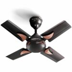 Longway Creta P1 600 Mm/24 Inch Ultra High Speed 4 Blade Anti-Dust Decorative Star Rated Ceiling Fan (Smoked Brown, Pack Of 1)