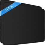 Striff Mousepad Mouse Mat 230X190X2Mm Mouse Pad For Laptop Non-Slip Rubber Base, Waterproof Surface, Compatible With Laser And Optical Mice(Black)(Pack Of 2)