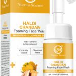 Nuerma Science Haldi Chandan Foaming Facewash With Vitamin C (Mild With No Tear Formulation) For Skin Brightening, Dark Spot Corrector, Tanned Skin, Excess Oil Removal, Dryness Control & Glowing Skin Tone Face Wash(150 Ml)
