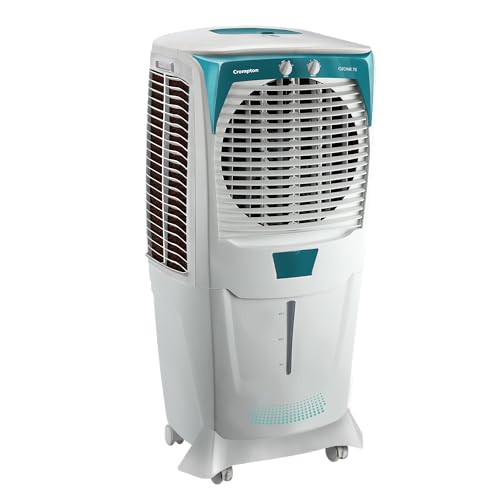 Crompton Ozone 75 Litres Desert Air Cooler For Home | Large & Easy Clean Ice Chamber | 4-Way Air Deflection | High Density Honeycomb Pads | Everlast Pump | Auto Fill