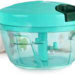 Cello Multi Utility Magic Hand Chopper M | Stainless Steel Blade | 450 Ml | Green Vegetable & Fruit Chopper(1 Chopper Bowl With Ss Blade)