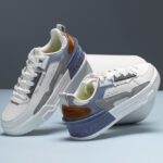 Red Tape Casual Sneaker Shoes For Men | Classic Rounded Toe, Soothing Insole Sneakers For Men(White, Blue , 10)