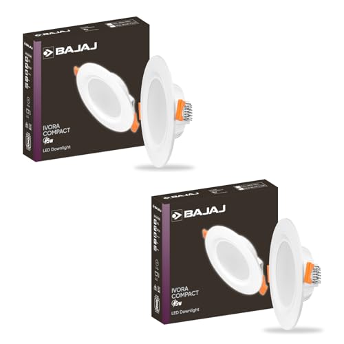 Bajaj Ivora Compact Downlight 5W 3-In-1 Cct (Pack Of 2)