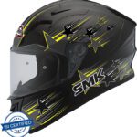 Smk Stellar Rainstar Motorbike Helmet(Black)