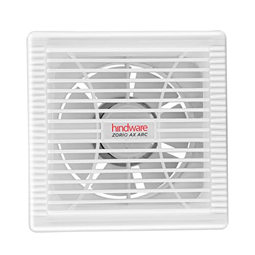Hindware Zorio Ax Arc 150Mm Exhaust Fan With Low Noise, Powerful Suction And High Speed, For Kitchen Or Bathroom With Overload Protection For Odourless, Clean And Fresh Air (White)