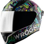 Wrogn Punk Motorbike Helmet(Multicolor)