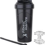 Fitness Mantra 700Ml Classic Bottle For Men & Women 700 Ml Shaker(Pack Of 1, Black, Plastic)