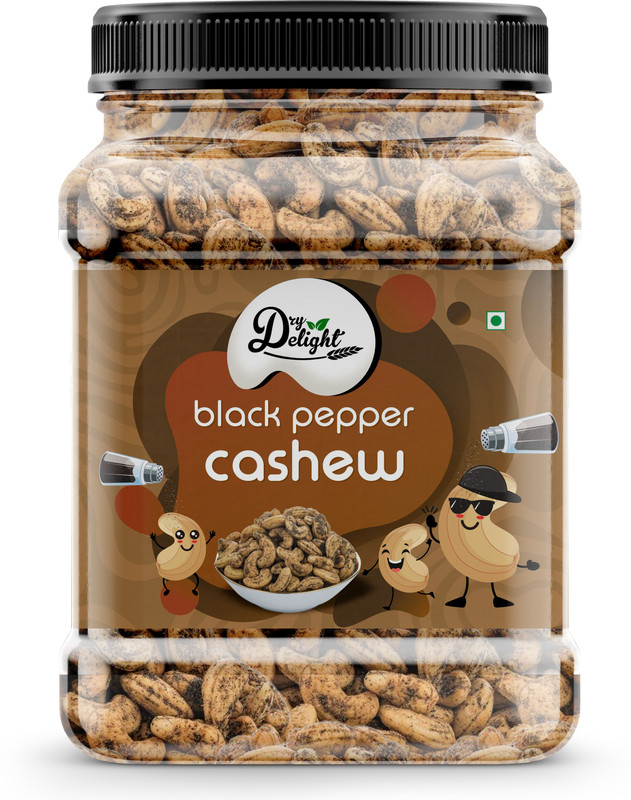 Drydelight Premium Black Pepper Cashew | Roasted Not Fried | Healthy And Tasty Cashews(900 G)