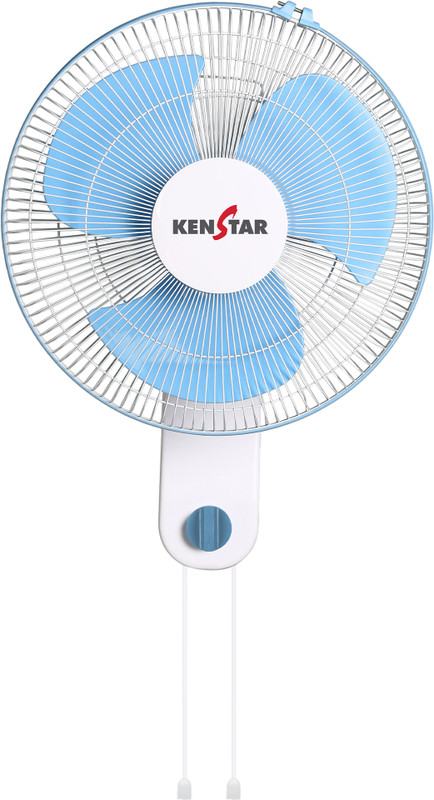 Kenstar Draft Speed 400 Mm 3 Blade Wall Fan(White, Blue | Pack Of 1)