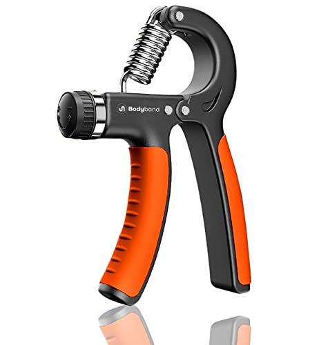 Bodyband Hand Grip Workout Strengthener, Adjustable Hand Gripper For Men & Women For Gym Workout Hand Exercise Equipment To Use In Home For Forearm Exercise, Finger Power Gripper 40 Kg Black-Orange