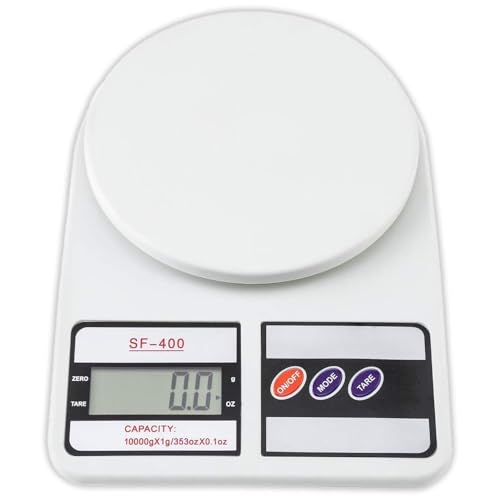 Btag Digital Kitchen Food Weighing Scale For Healthy Living, Home Baking, Cooking, Fitness & Balanced Diet. | Weighing Scale With Digital Display Sf 400 10Kg X 1Gms With 2 Batteries Included