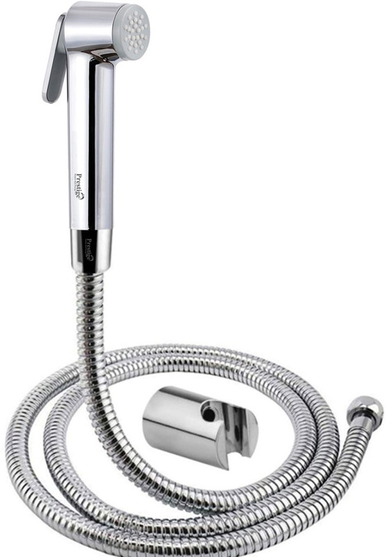 Prestige Chrome Plated Reva Health Faucet With 1Mtr Abs Shower Tube And Wall Hook Faucet Set