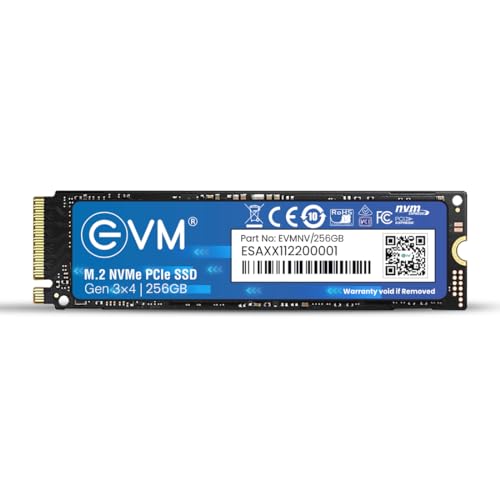 Evm M.2 Nvme Internal Ssd (2280) – 3000Mb/S Read – Pcie Interface Gen 3X4-4X Faster Than Sata Ssd- 5 Year Warranty, (Evmnv/256Gb)
