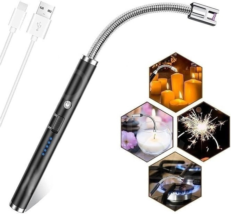 Q7 Brand 360 Degree Flexible Rechargeable Electric Kitchen Forcandle_Stove Aluminium Kitchen Tool Set(Multicolor, Gas Lighter)