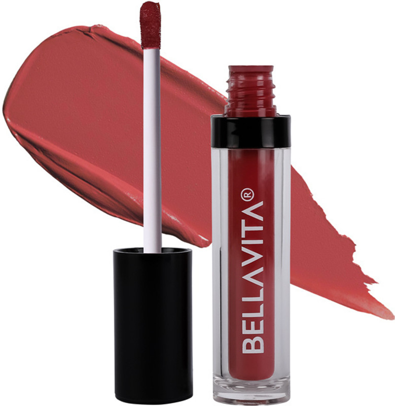 Bellavita Kiss-Proof Liquid Lipstick, Intense Moisturisation, Ultra Matte Finish(Naughty Nude, 4.5 Ml)