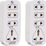 Flipkart Smartbuy 3 + 1 Multiplug With Led Indicator, 4 Universal Sockets (Pack Of 2) 4  Socket Extension Boards(Beige, 0 M)