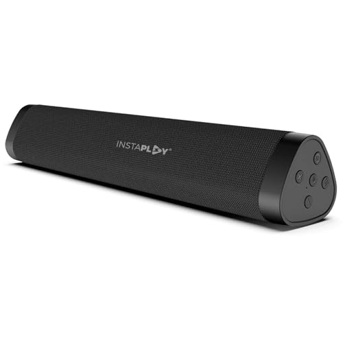 Instaplay Stage300 Soundbar Speaker (Black) | Bluetooth Speakers | 10W Output/Bt5.0/Usb/Tf Card | C Type Fast Charging | Upto 8 Hours Playback | Powerful Bass Soundbar | Sound Bar For Tv & Computer