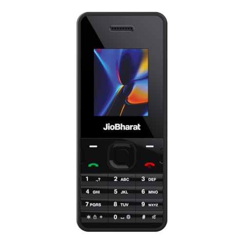 Jiobharat V2 4G Phone With Jiotv, Jiohotstar, Jiosoundpay, Jiosaavn, Long Lasting Battery, Led Torch, Digital Camera | Black | Locked For Jionetwork