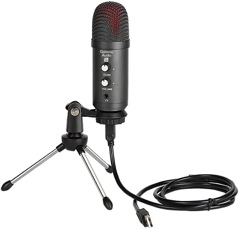 Gamma Audio Ga-Yr06 Shielded Cable Condenser Microphone With Tripod Stand,Usb Cable,Sponge