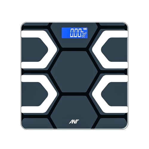 Ant Flora Fit Weight Machine For Body Weight Digital Bathroom Scale For Human Body Weight Measurement With Wide Lcd Display Thick Tampered Glass For Home & Gym With 30 Months Warranty