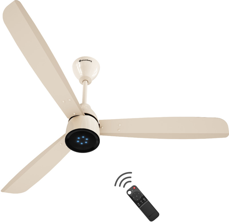 Atomberg Renesa Prime Remote 5 Star 1200 Mm 3 Blade Ceiling Fan(Bldc Motor With Remote | Seasand Ivory | Pack Of 1)