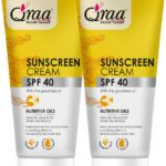 Qraa Sunscreen – Spf 40 Pa++++ Sunscreen Cream Spf 40|Helps Remove Tan|Helps In Sun Burn|Pack Of 2|(100Gm*2)(200 G)